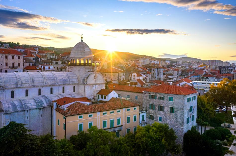 Sibenik Town at sunset - hidden gem in Croatia