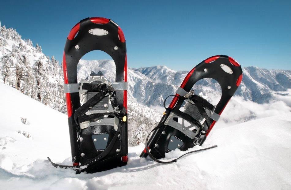 snowshoes in snow display in Lapland, Finland