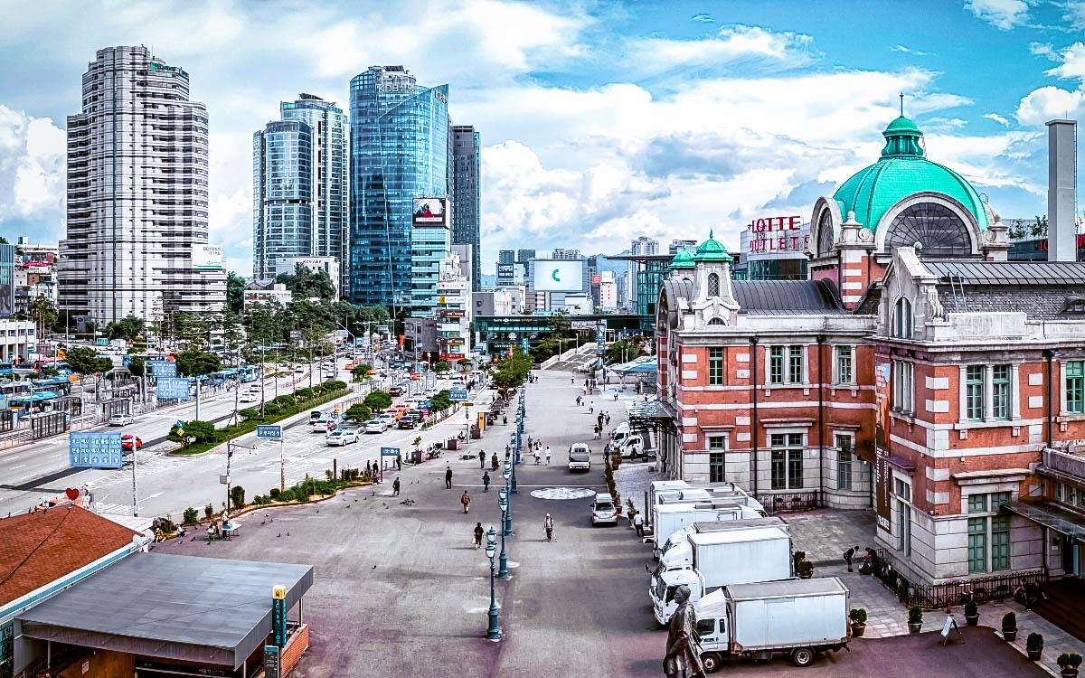 Seoul in winter transport