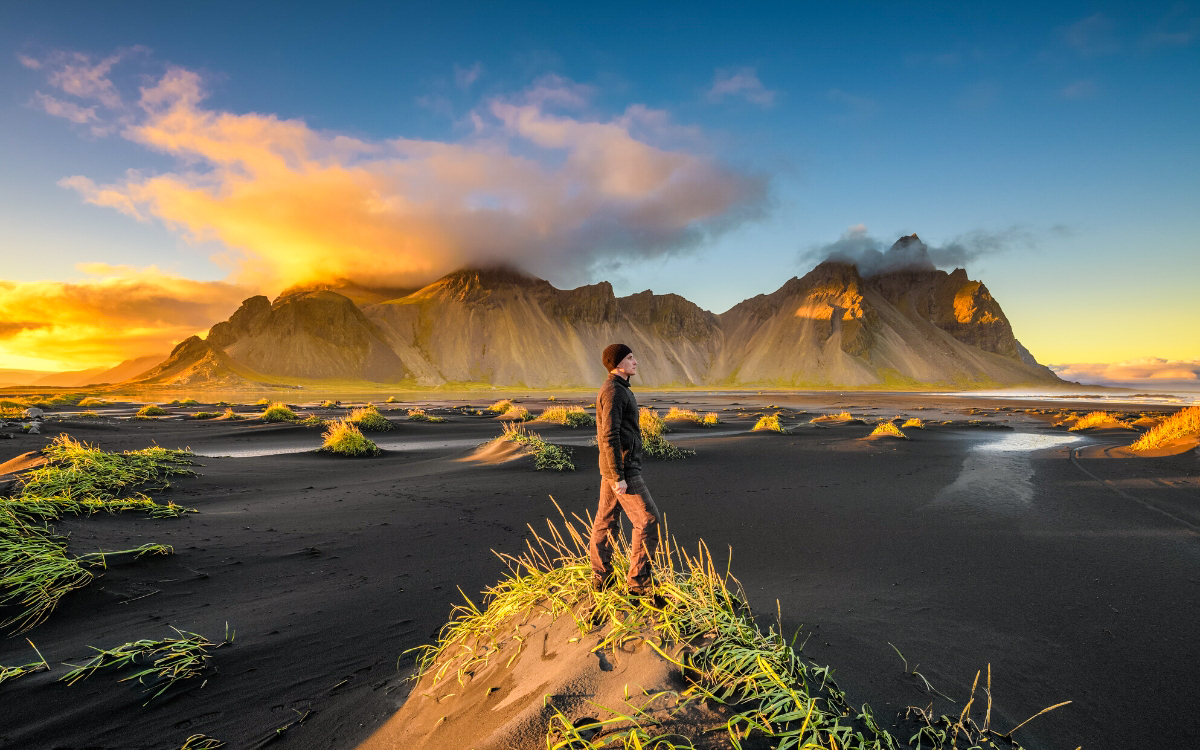 Stokksnes Beach Iceland, stokksnes peninsula, Vestrahorn, 