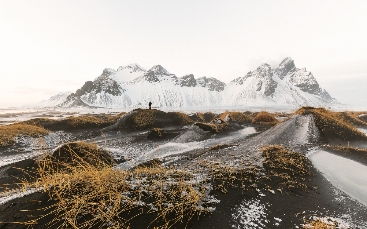 Stokksnes Beach Iceland, stokksnes peninsula, Vestrahorn,