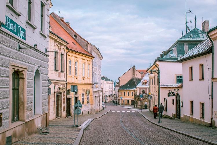 empty street in Kutna Hora