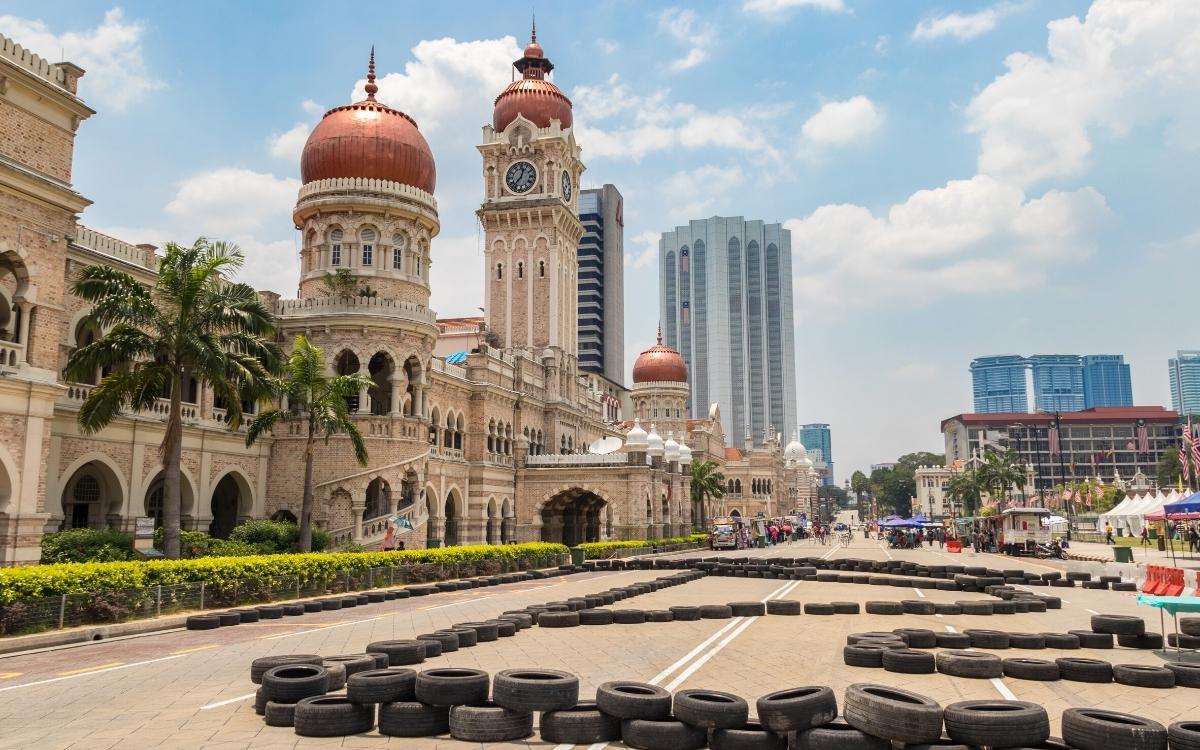 Sultan Abdul Samad Building view from Merdeka Square in Kuala Lumpur