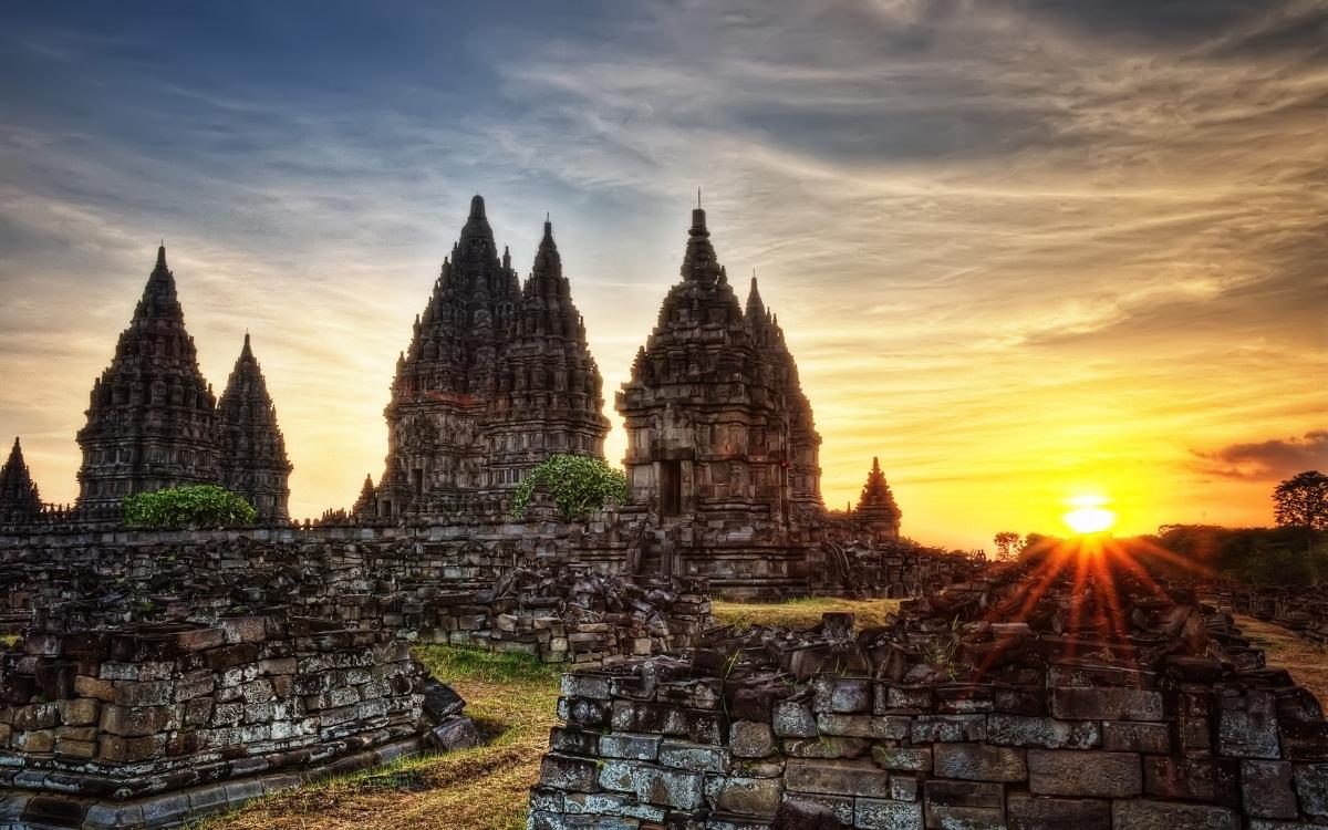 Sunset at Prambanan Temple, Yogyakarta