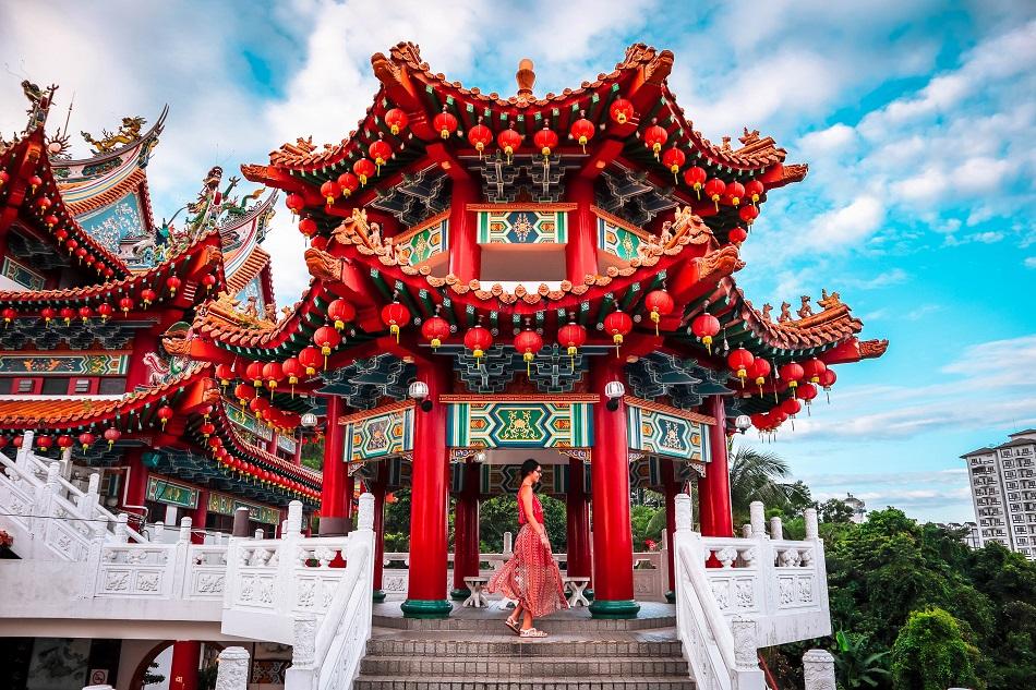 Girl at Thean Hou Temple, Luala Lumpur