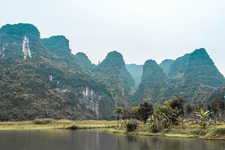 Trang An limestone mountains in Ninh Binh Province