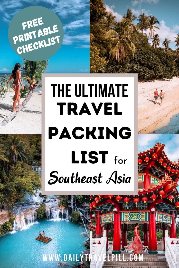 southeast asia packing checklist for backpackers