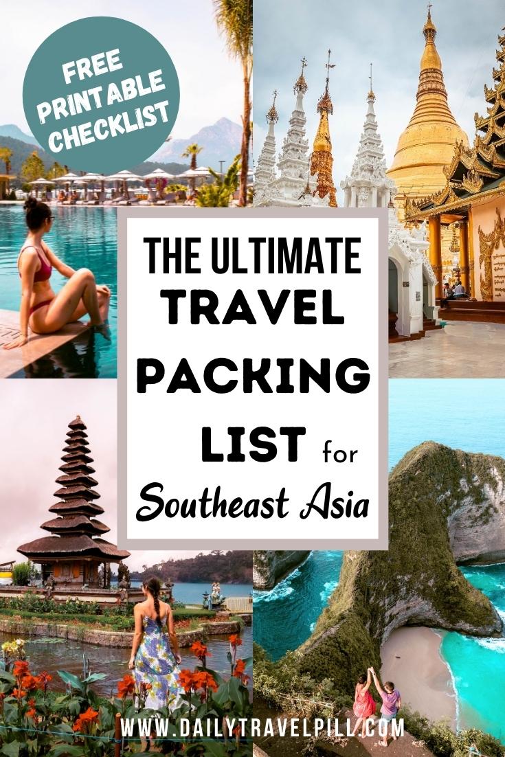 southeast asia packing checklist for backpackers