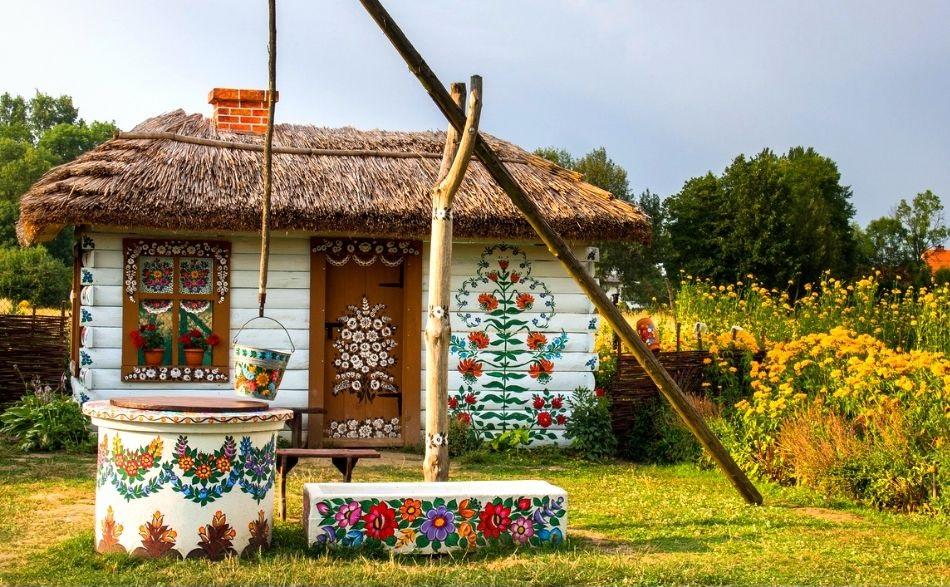 Zalipie painted house, Poland