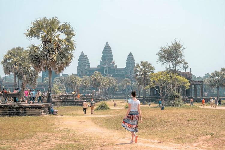 Front view of Angkor Wat
