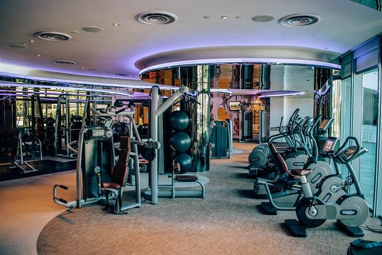 W Singapore Sentosa Cove Hotel fitness room with stationary bicycles