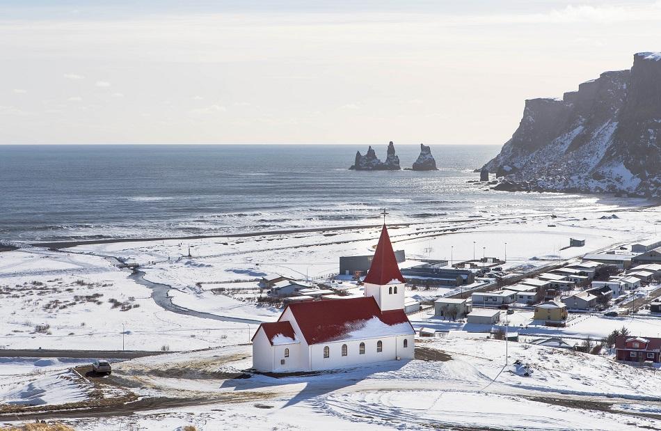 Church in Iceland in winter